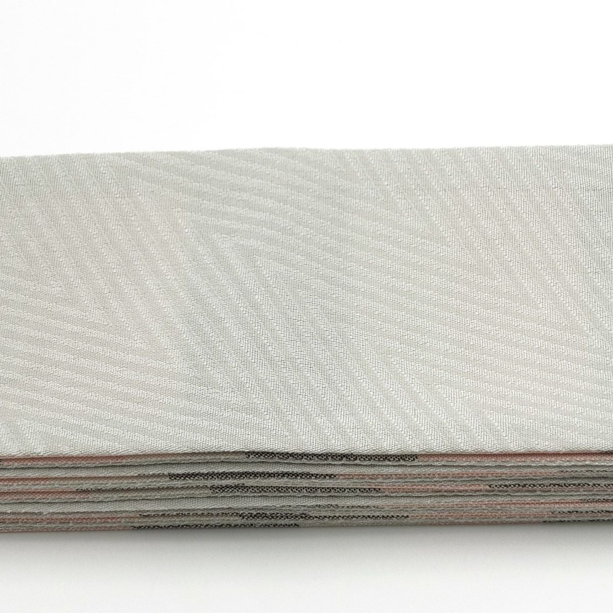 角帯 桐生織 縞 薄ピンク