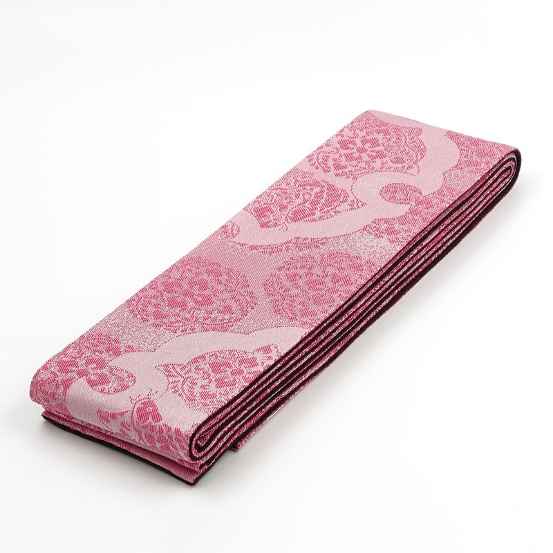 角帯 桐生織 ピンク×焦げ茶