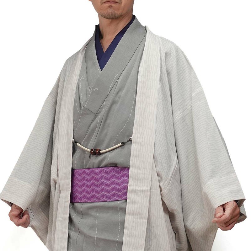 夏羽織 洗える 単衣 小紋 紗