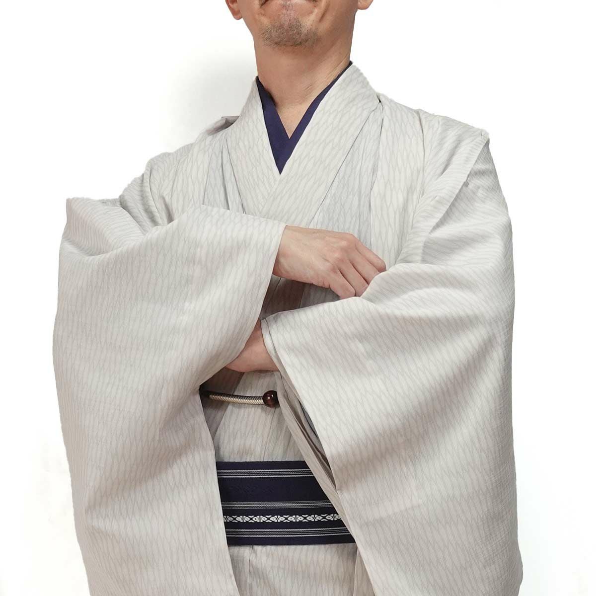 夏羽織 洗える 単衣 小紋 紗