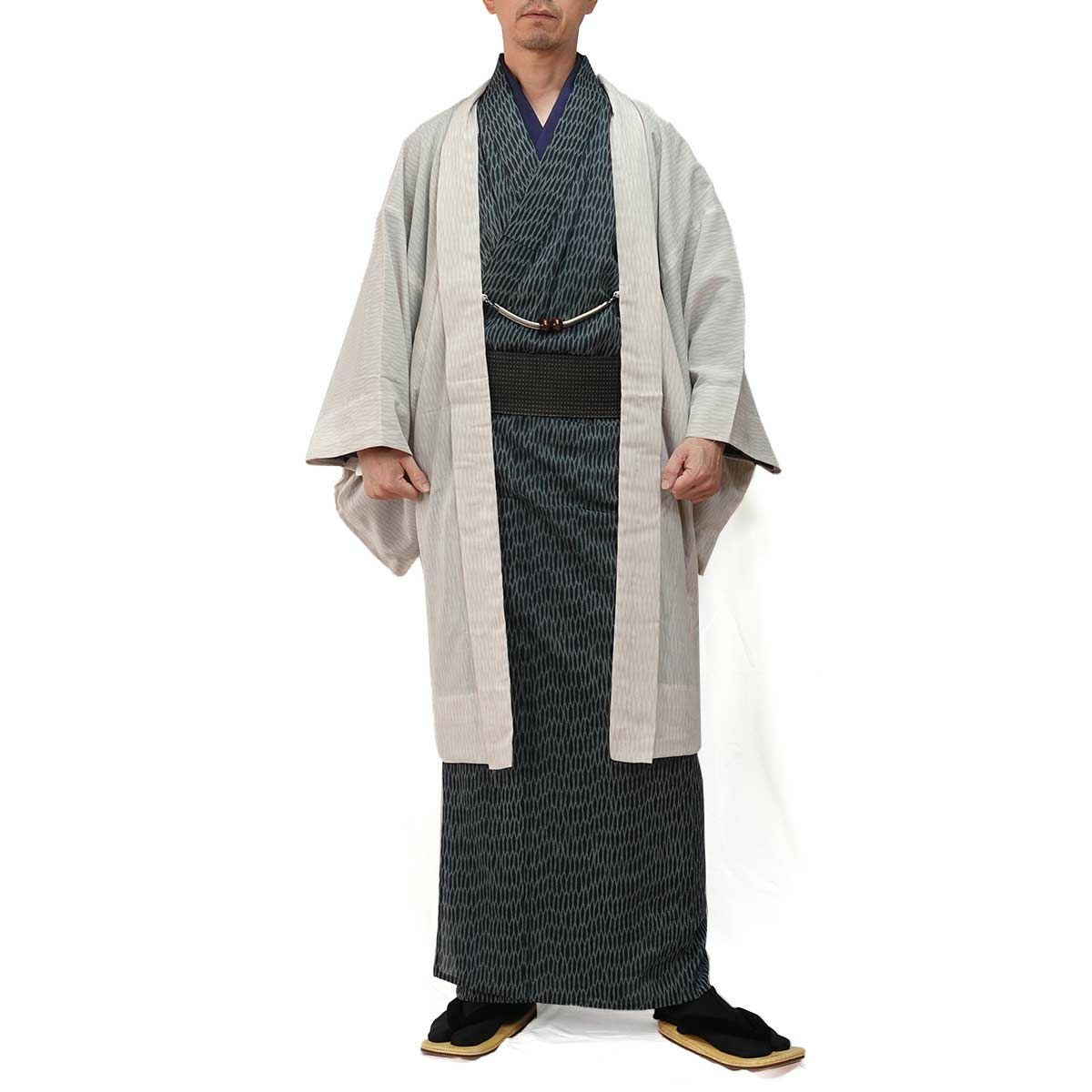 夏羽織 洗える 単衣 小紋 紗