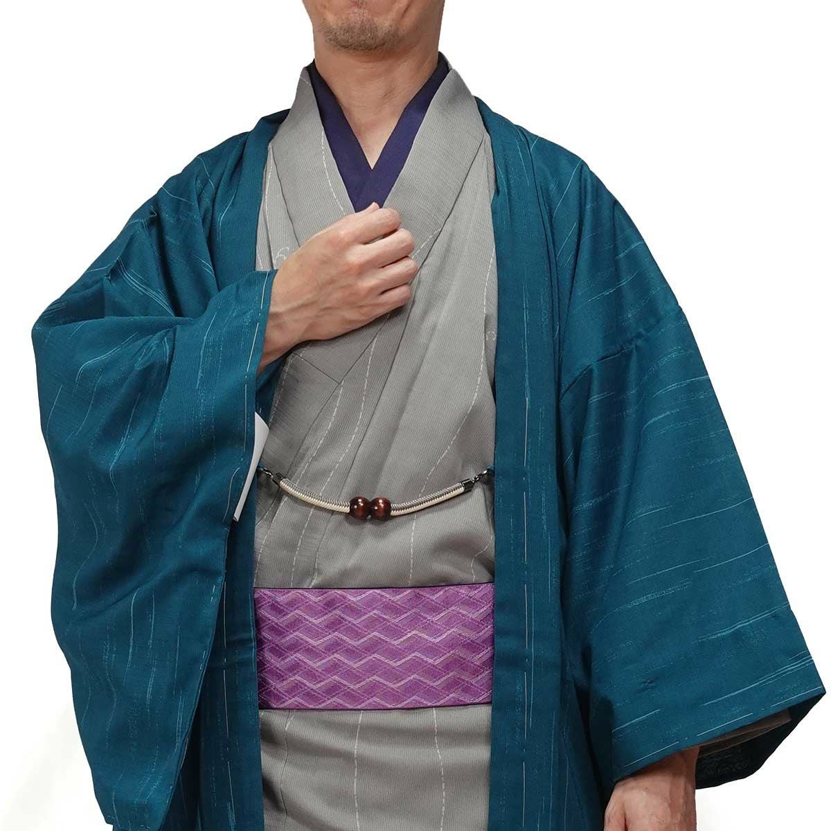 夏羽織 洗える 単衣 小紋 紗