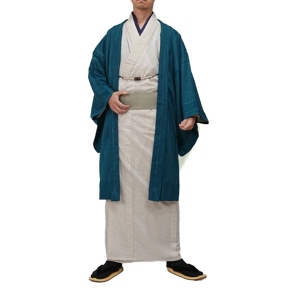 夏羽織 洗える 単衣 小紋 紗