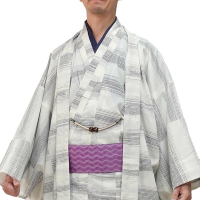夏羽織 洗える 単衣 小紋 紗