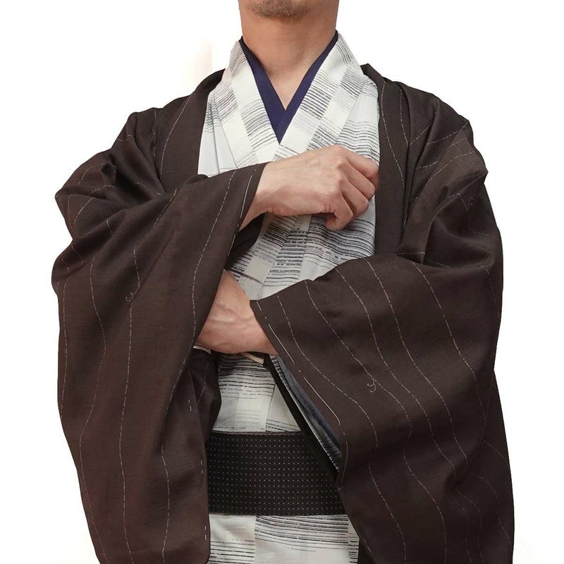 夏羽織 洗える 単衣 小紋 紗