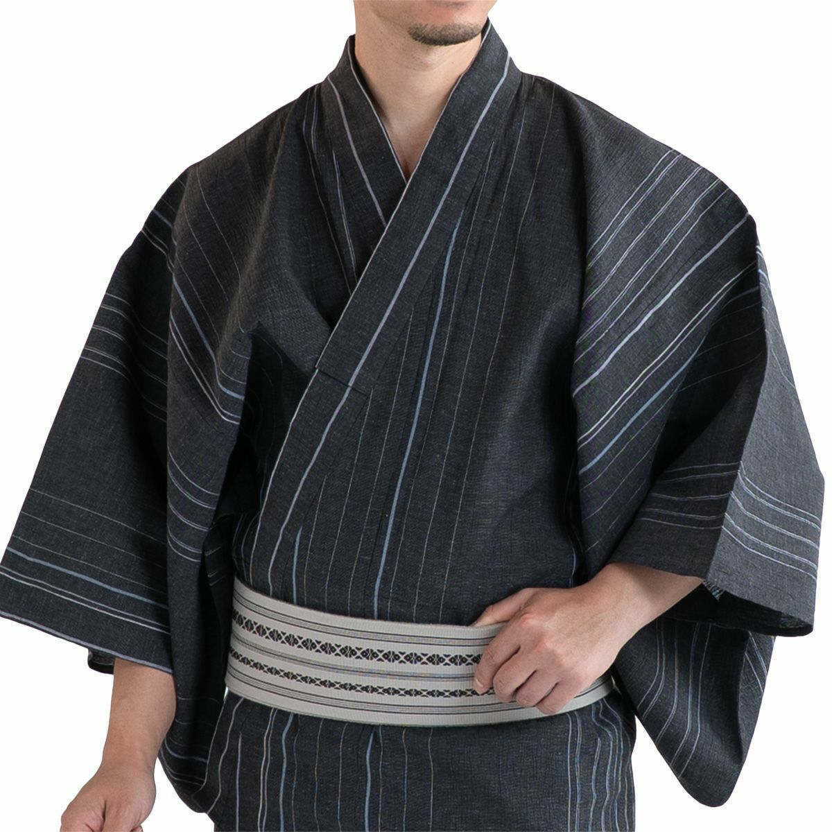 メンズ浴衣 近江ちぢみ綿麻