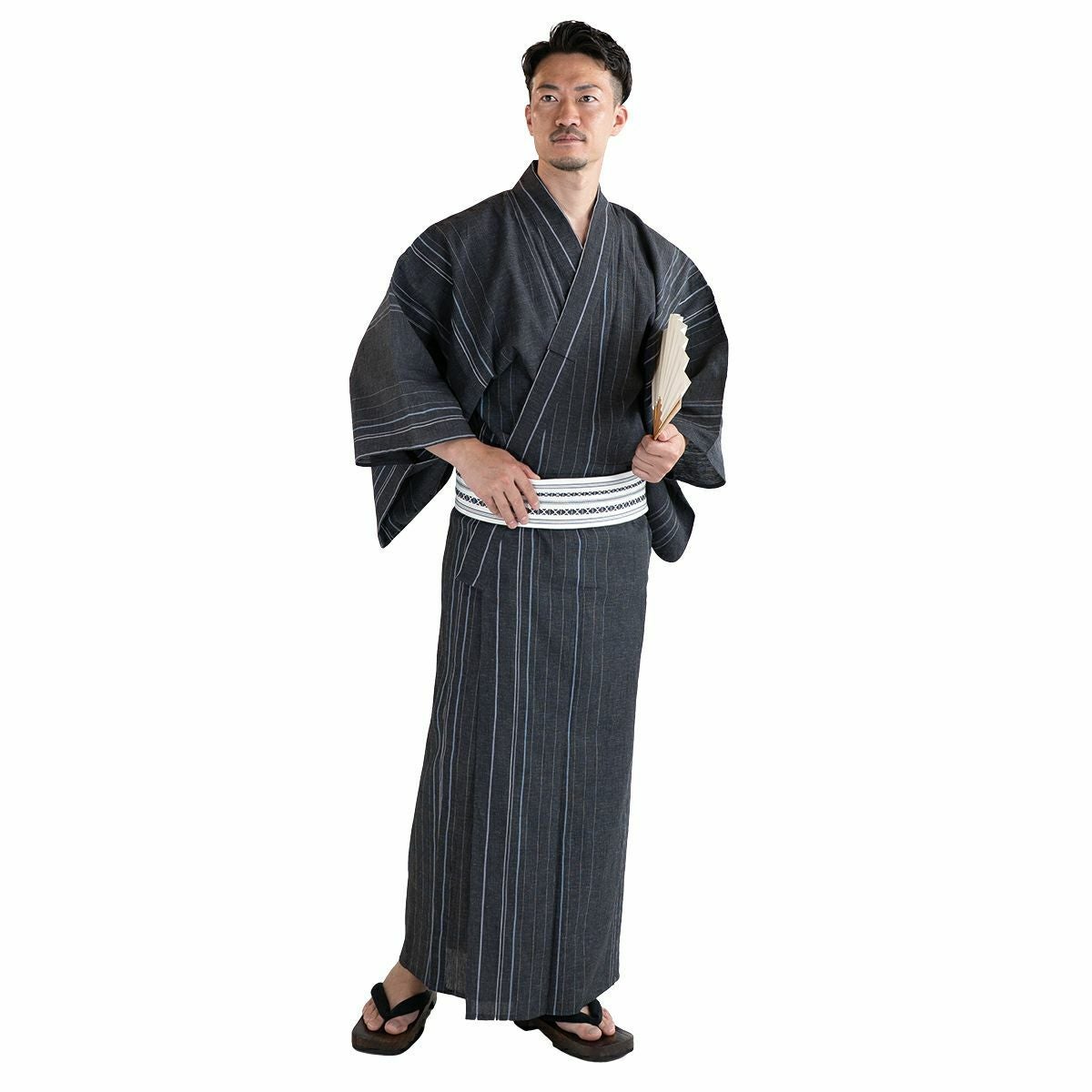 メンズ浴衣 近江ちぢみ綿麻