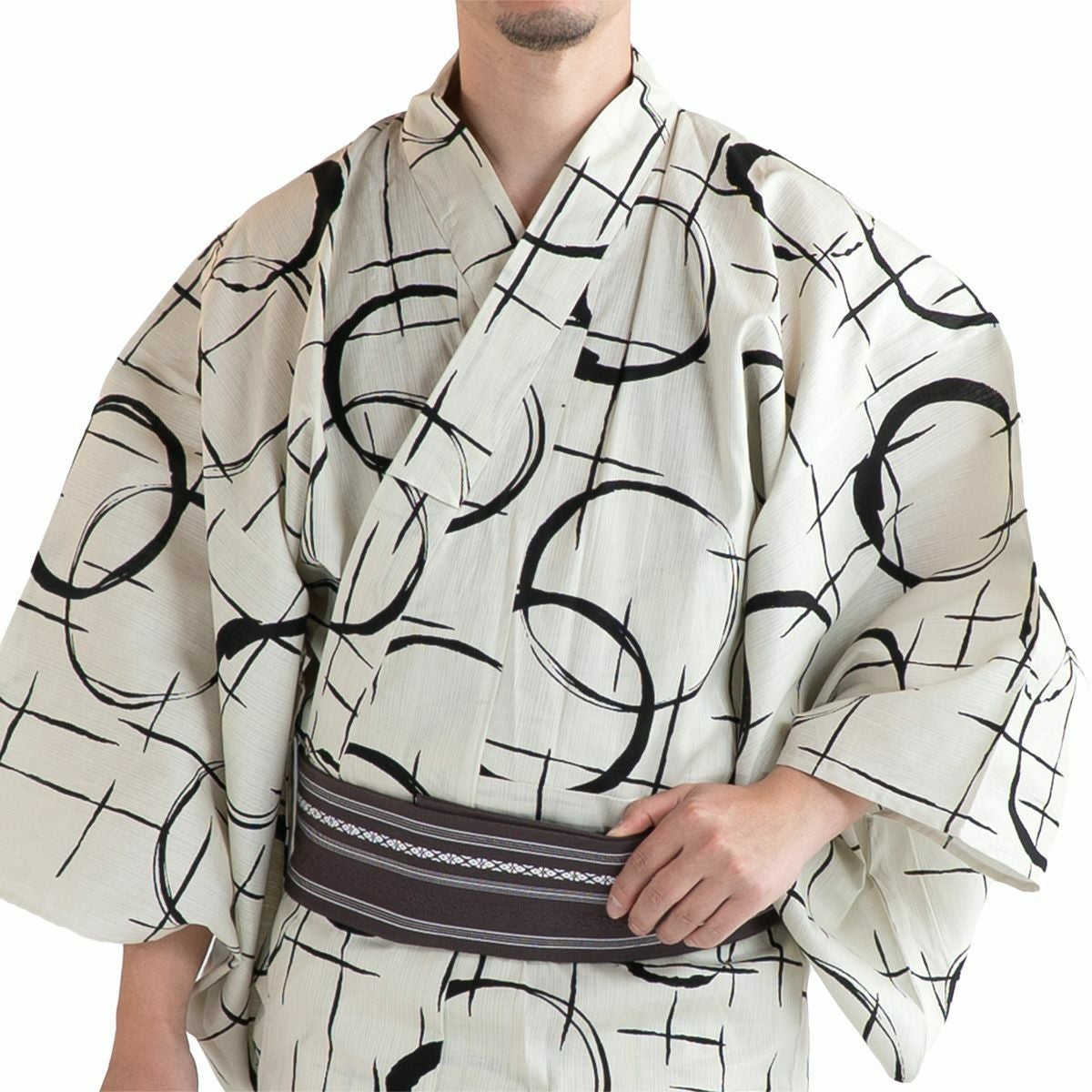 メンズ浴衣 単品 浜松浴衣 綿麻 絣 黒 167cm前後対応 | 男着物の加藤