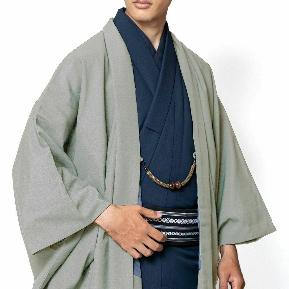 男着物 フルセット 洗える着物 単衣 ちりめん