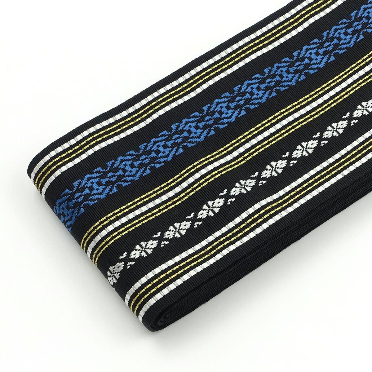 角帯 正絹 博多織物 献上 黒