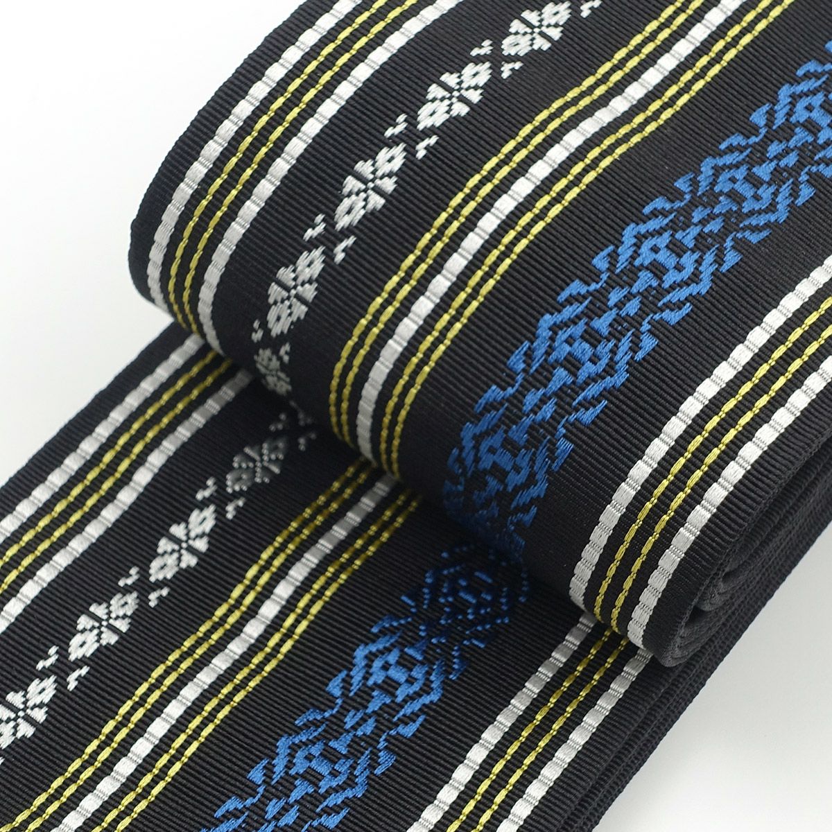 角帯 正絹 博多織物 献上 黒