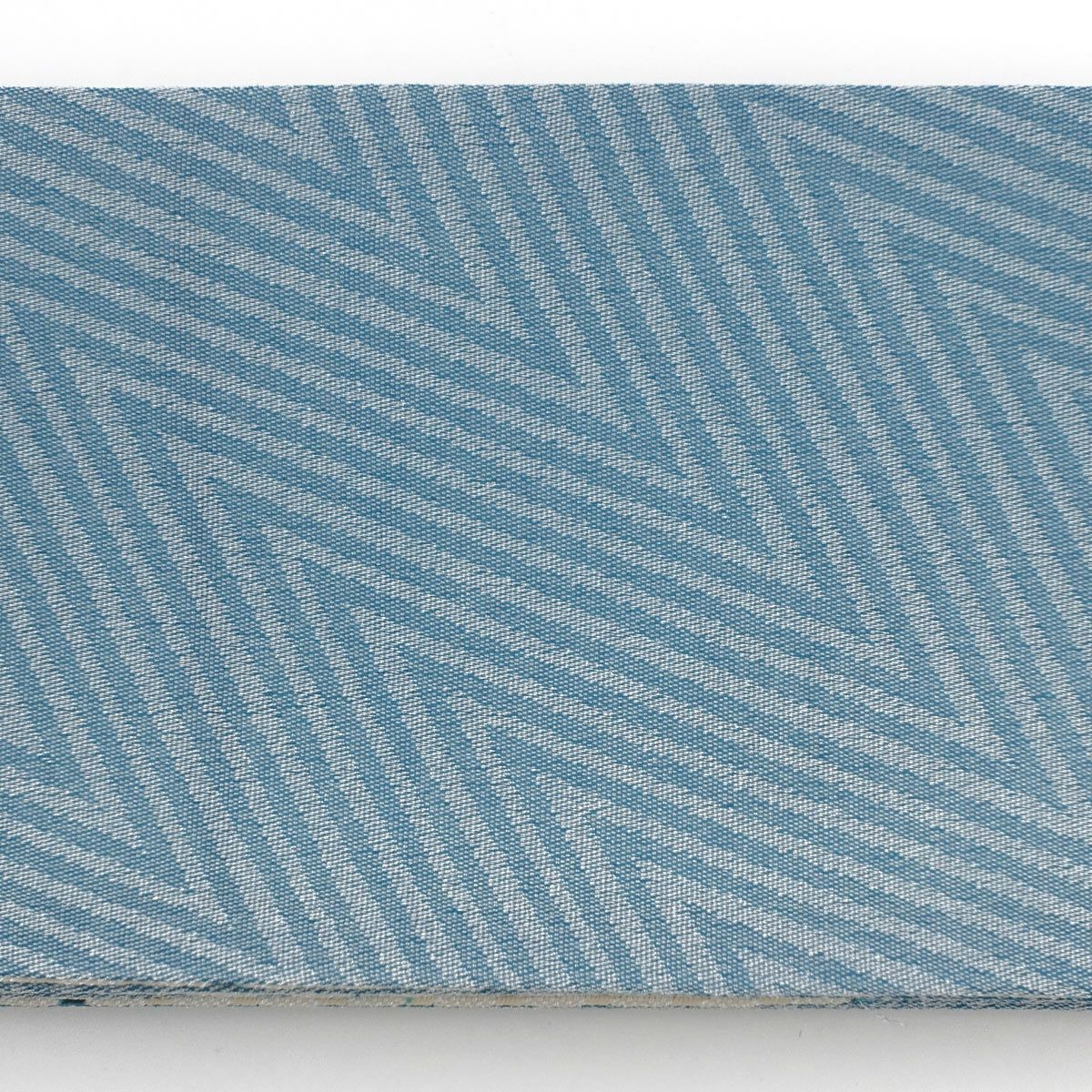 角帯 桐生織 縞 生成 水色