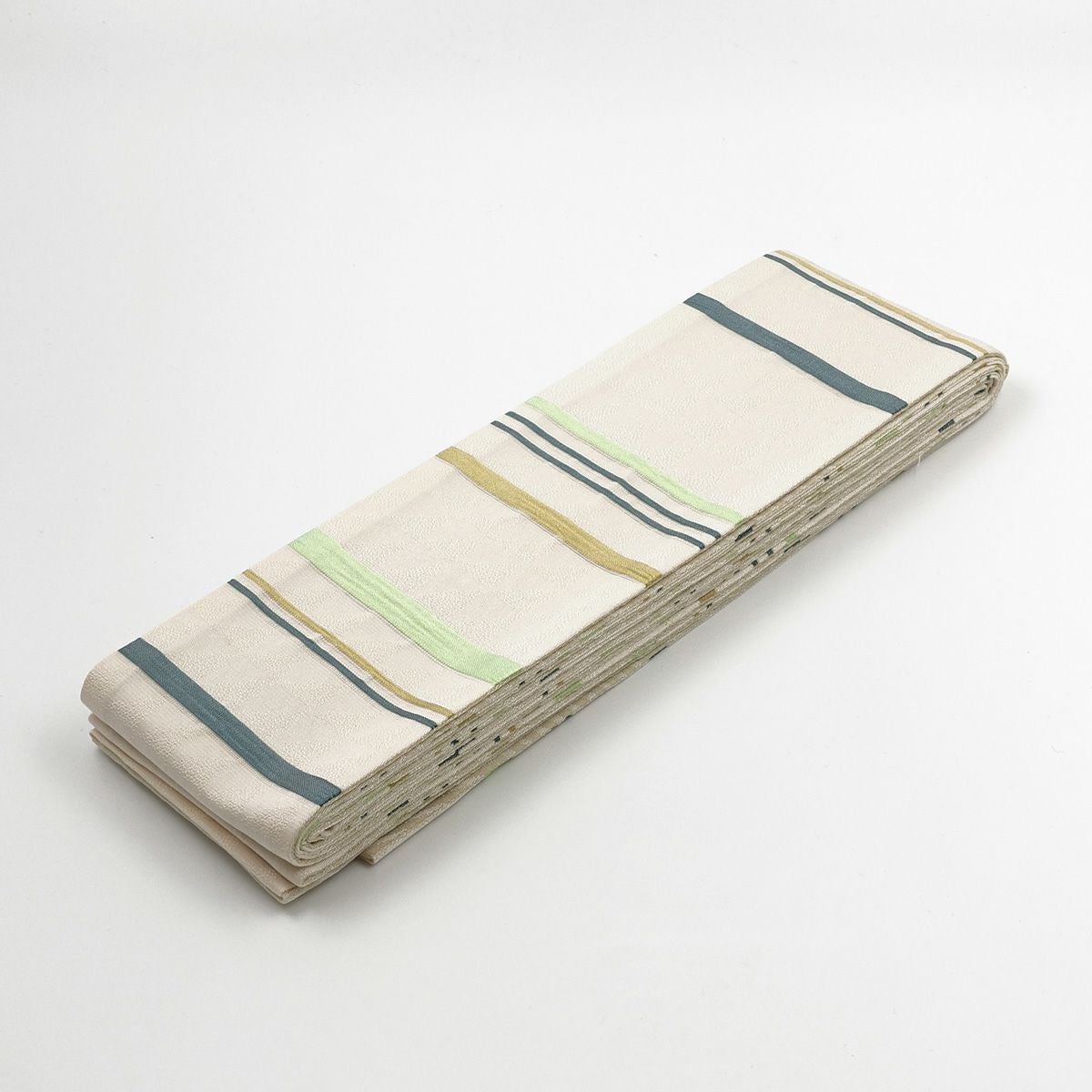 角帯 桐生織 縞 生成