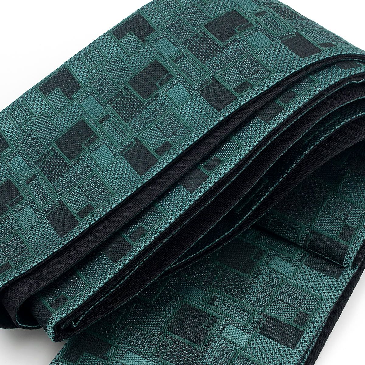 角帯 桐生織 四角 青緑