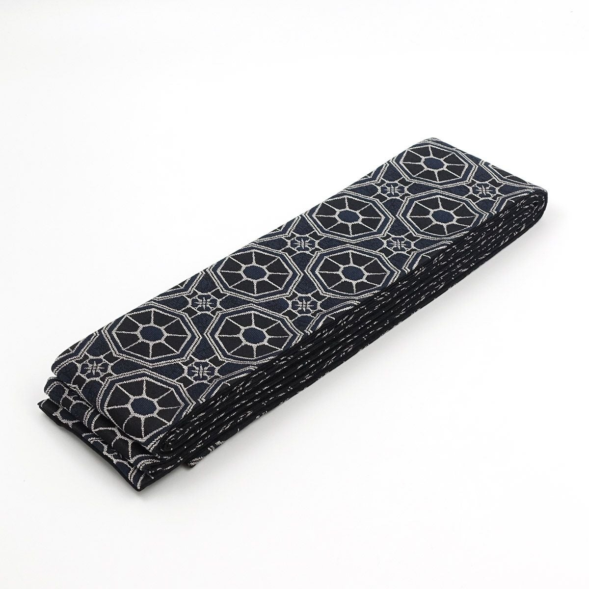 角帯 桐生織 黒紺