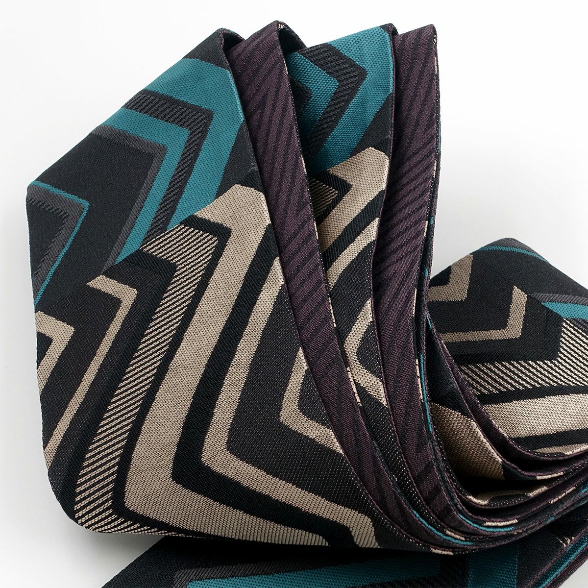 角帯 桐生織 青 生成