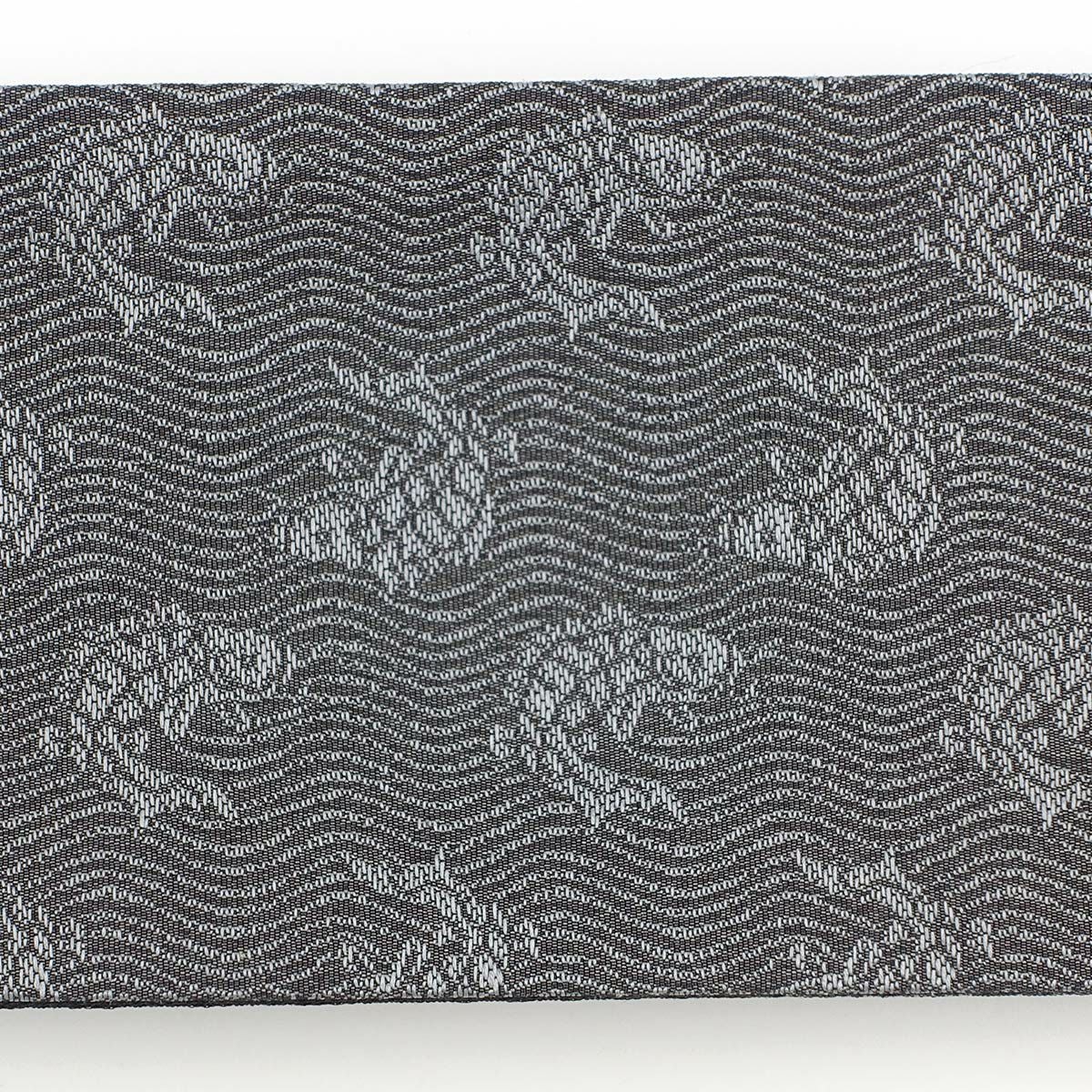 角帯 桐生織 魚 グレー