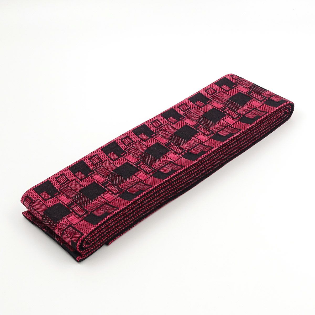 角帯 桐生織 四角 ピンク