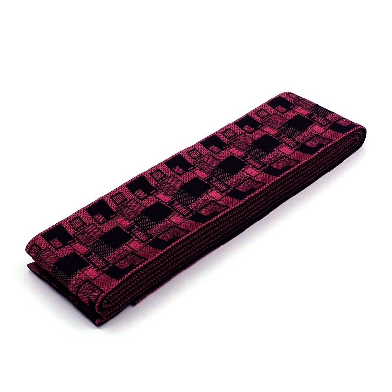 角帯 桐生織 四角 ピンク