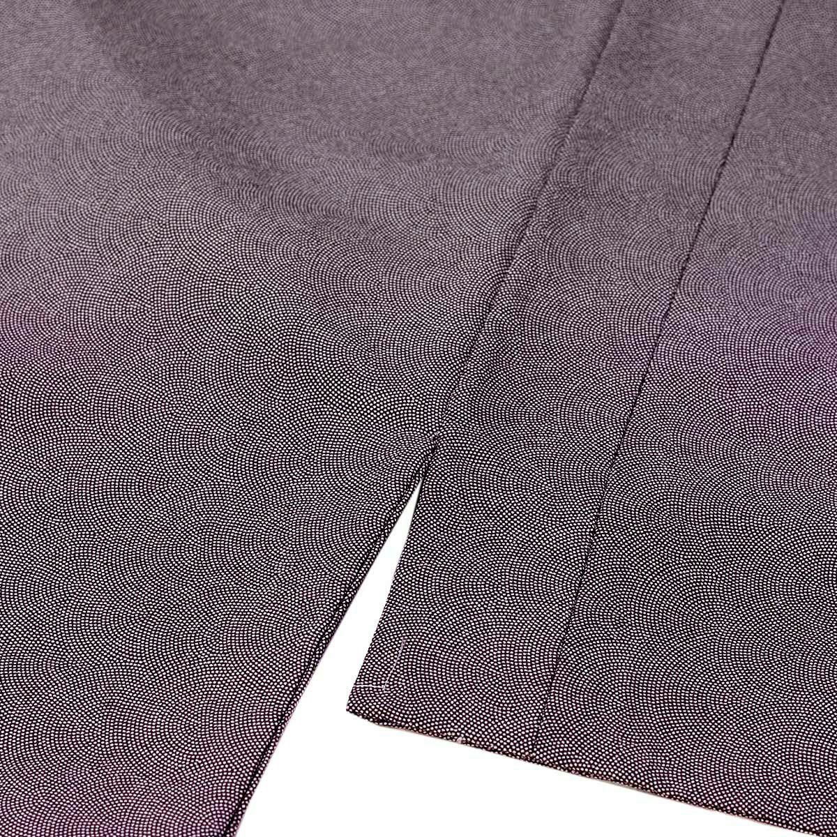 すぐに着られる男着物 単衣 江戸小紋 鮫小紋 紫 S