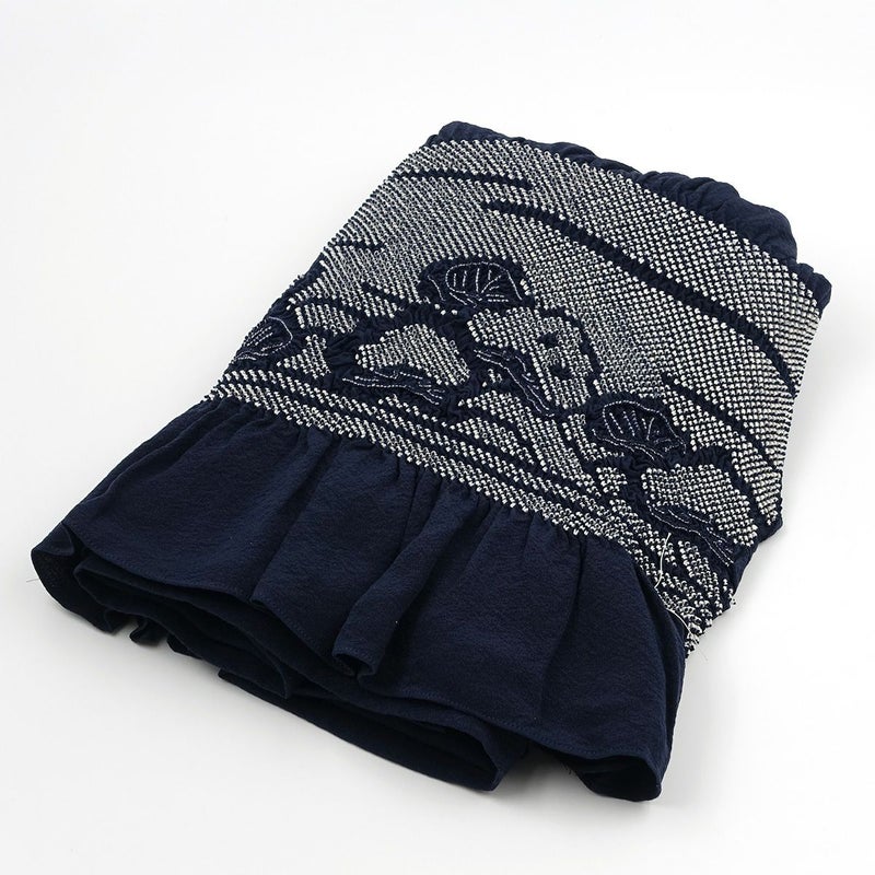 兵児帯 正絹 端絞り 端兵児 濃紺