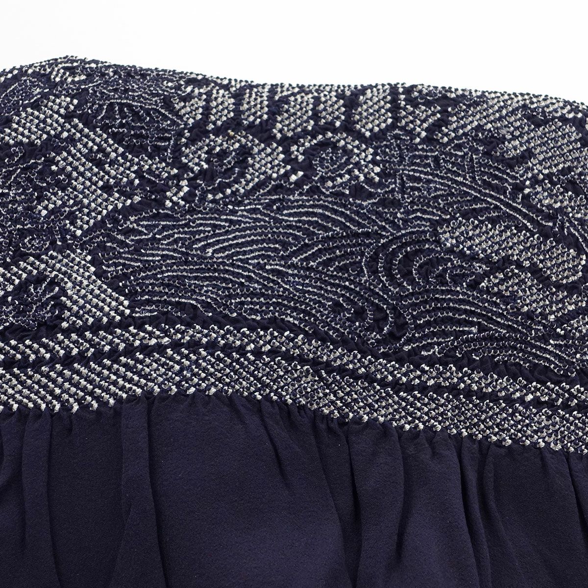 兵児帯 正絹 端絞り 端兵児 濃紺