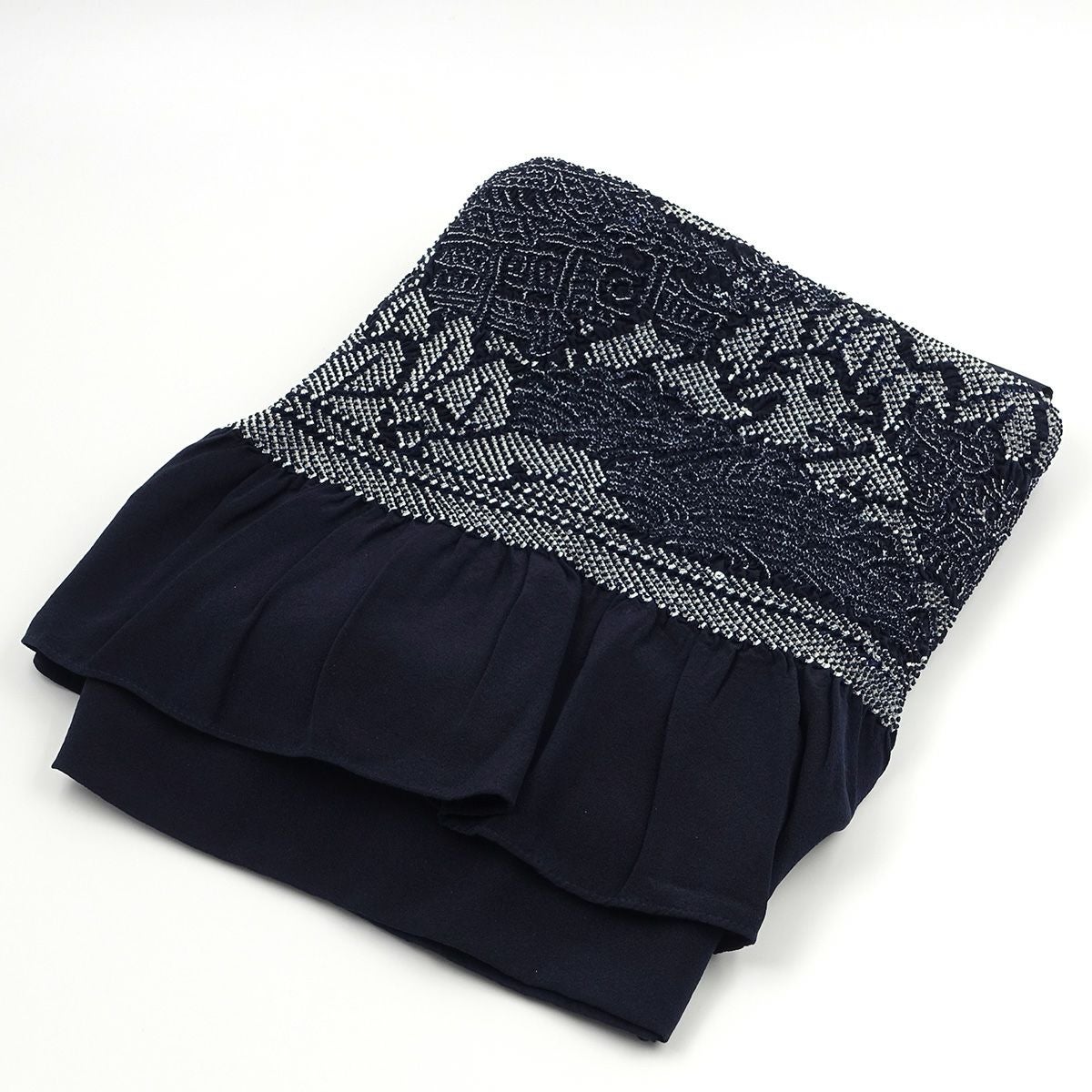 兵児帯 正絹 端絞り 端兵児 濃紺