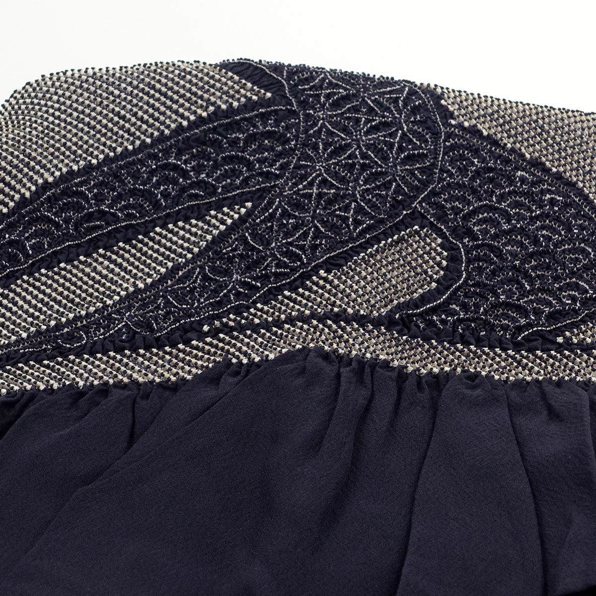 兵児帯 正絹 端絞り 端兵児 濃紺