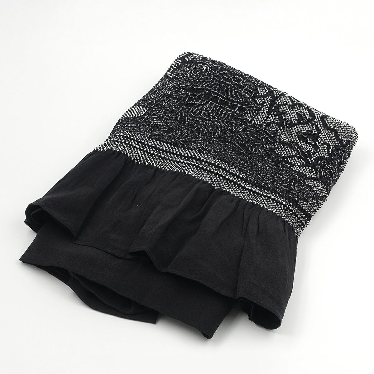 兵児帯 正絹 端絞り 端兵児 黒