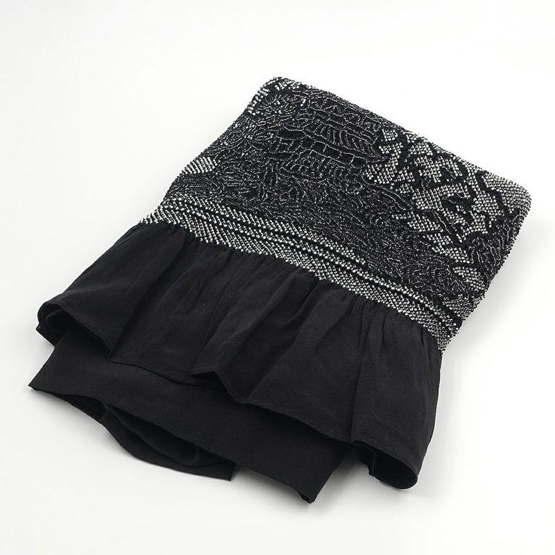 兵児帯 正絹 端絞り 端兵児 黒