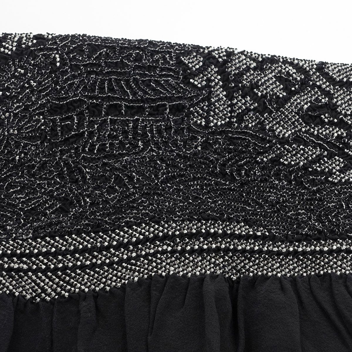 兵児帯 正絹 端絞り 端兵児 黒