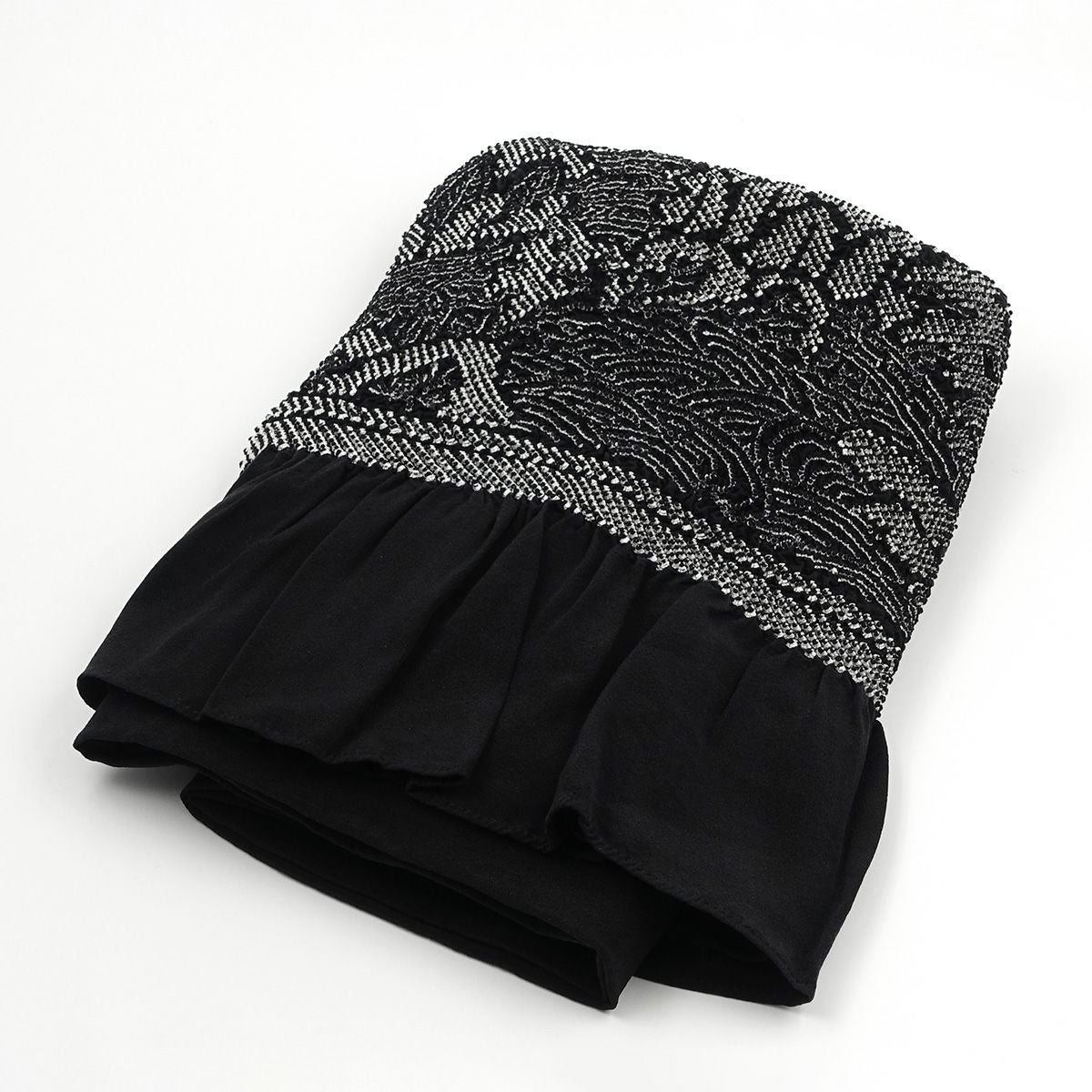 兵児帯 正絹 端絞り 端兵児 黒