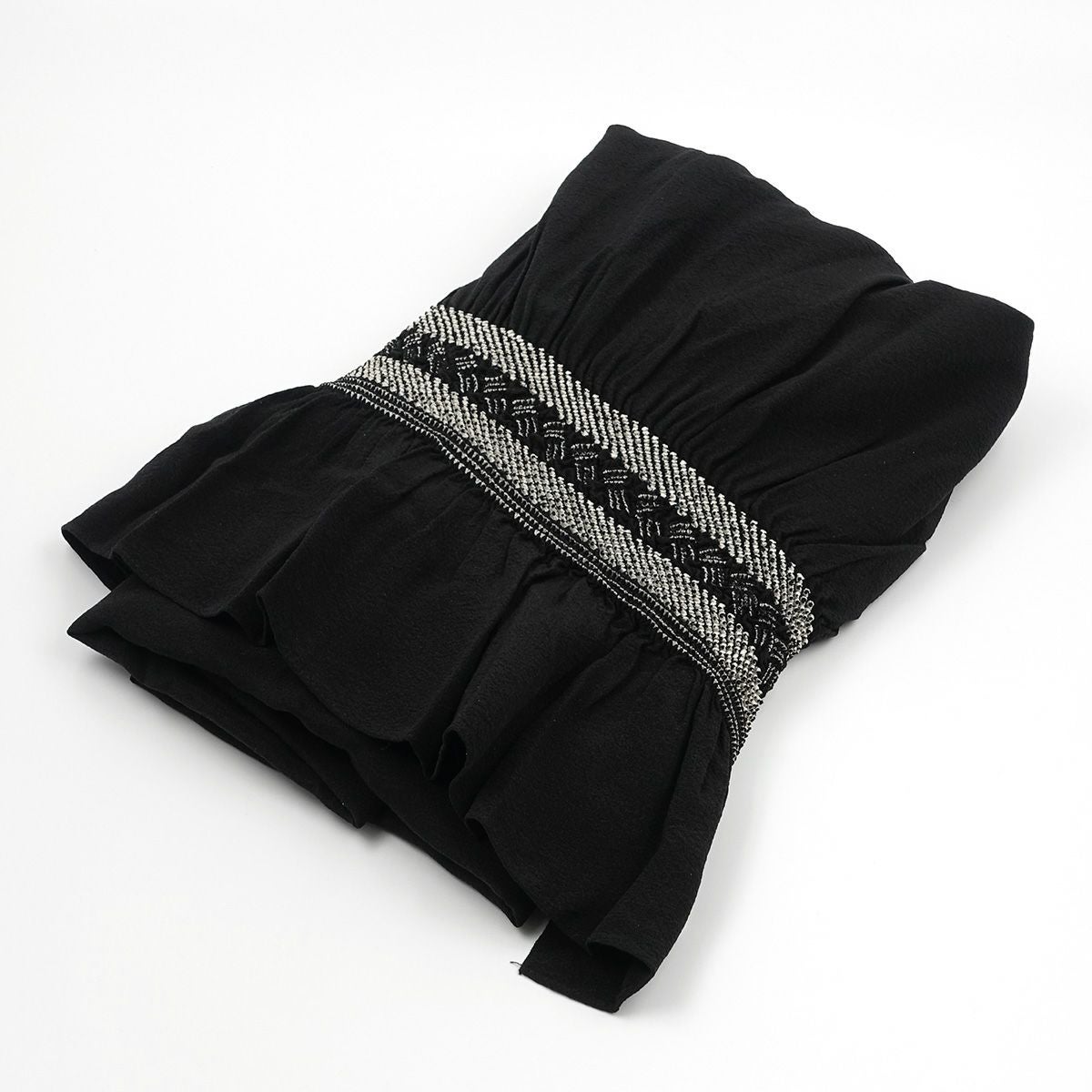 兵児帯 正絹 端絞り 端兵児 黒