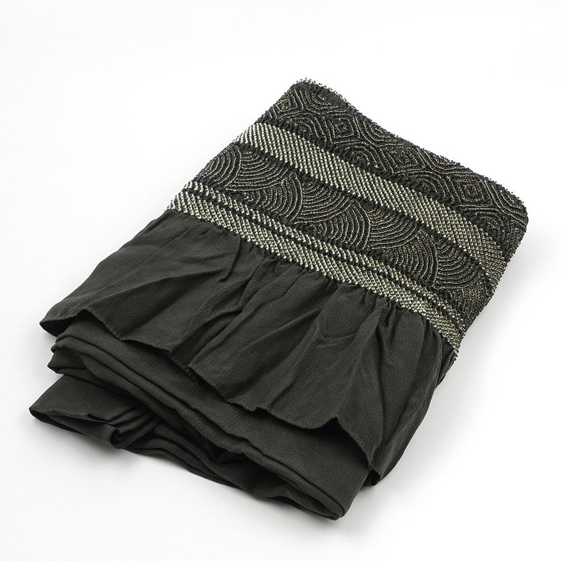 兵児帯 正絹 端絞り 端兵児 灰緑