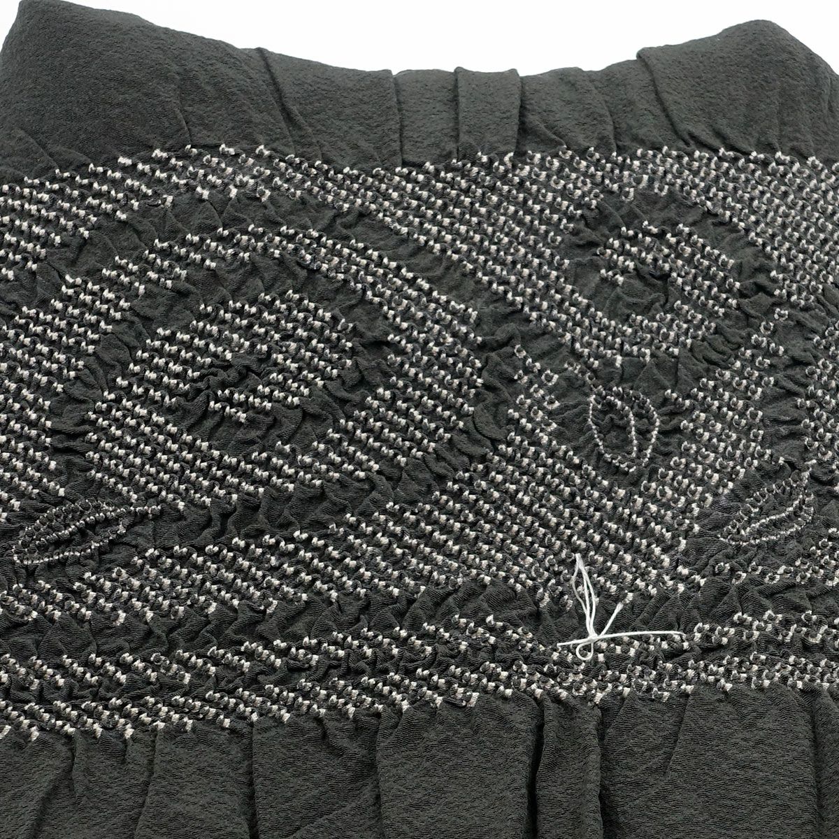 兵児帯 正絹 端絞り 端兵児 深緑