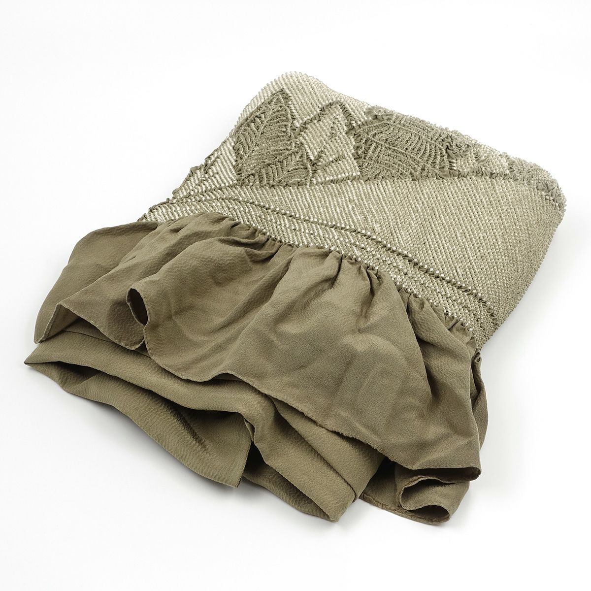 兵児帯 正絹 端絞り 端兵児 芥子色