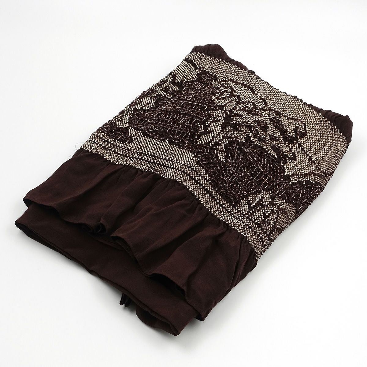 兵児帯 正絹 端絞り 端兵児 濃茶