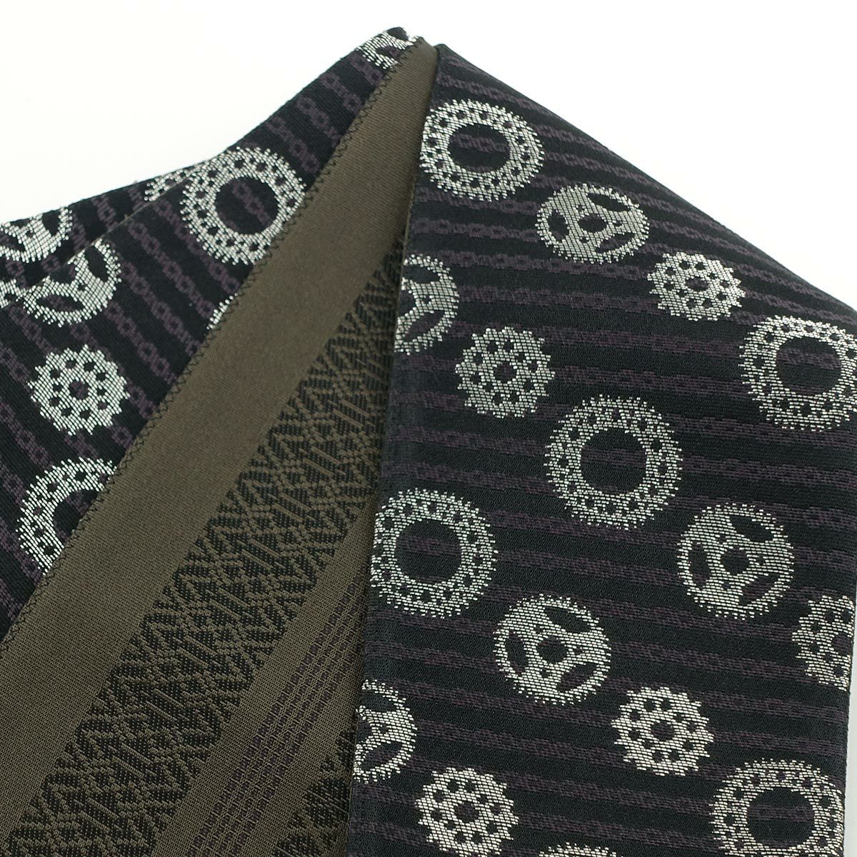 角帯 絹 博多織物 リバーシブル