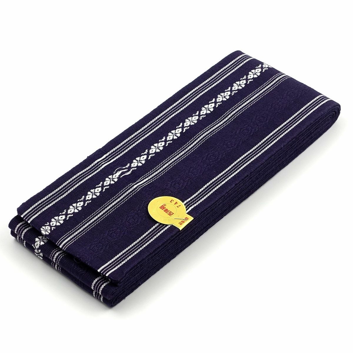 逸品 新品 西陣織帯地使用 男物角帯　モザイク