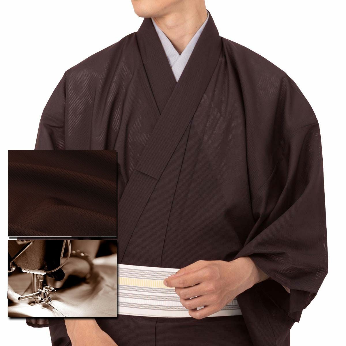 仕立てオーダー着物(もしくは羽織) 色無地 紗 洗える着物 | 男着物の