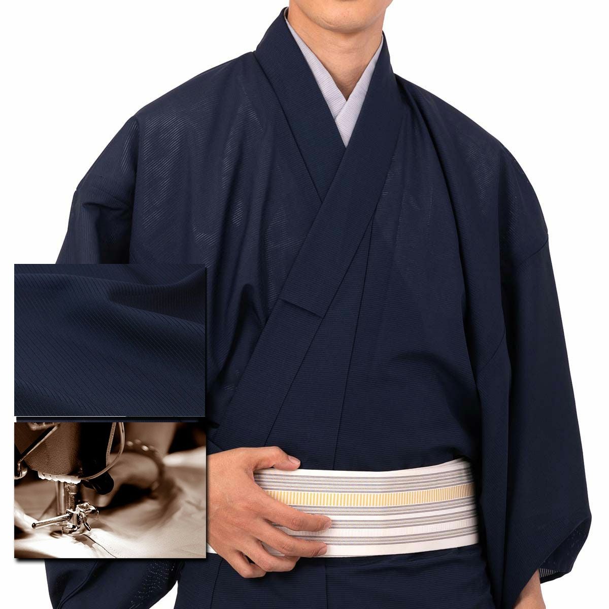 仕立てオーダー着物(もしくは羽織) 色無地 紗 洗える着物 | 男着物の