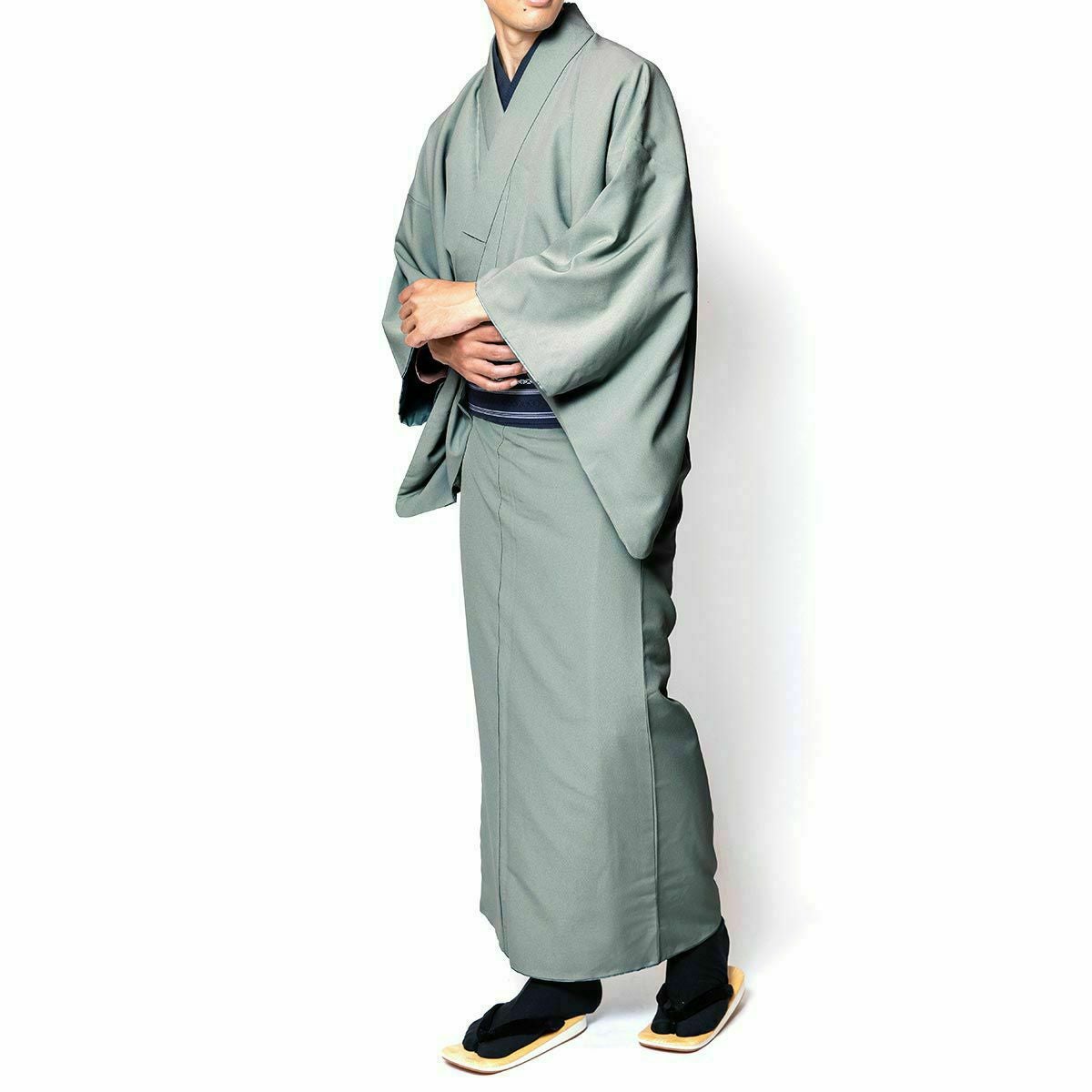 色紋付 ちりめん 洗える着物