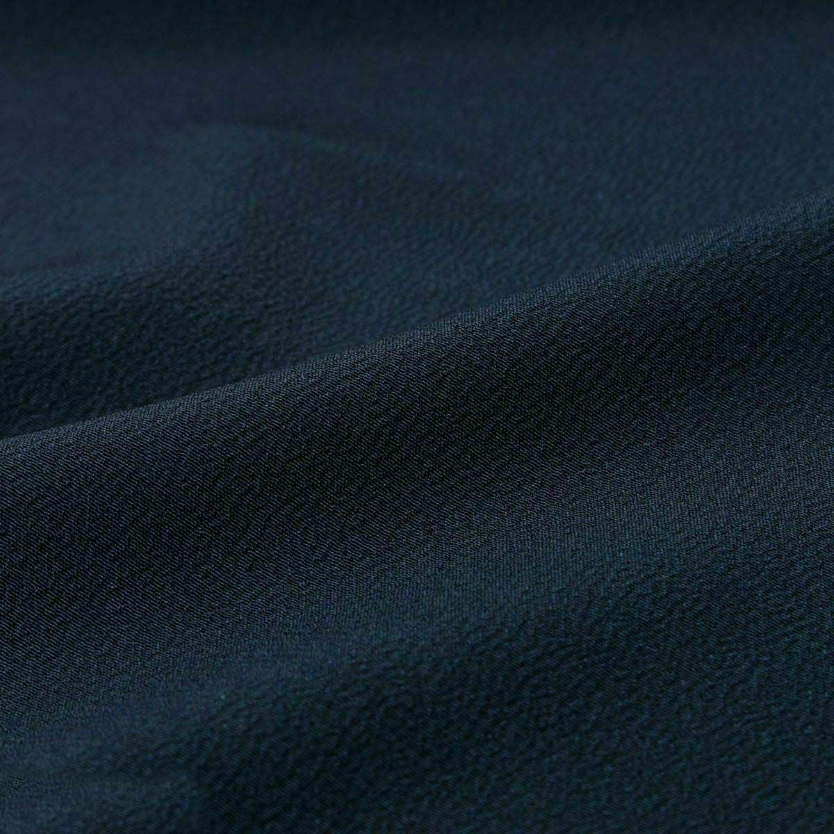 東レシルック ちりめん 袷 紺