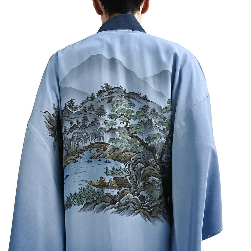 長襦袢 正絹 絵画調