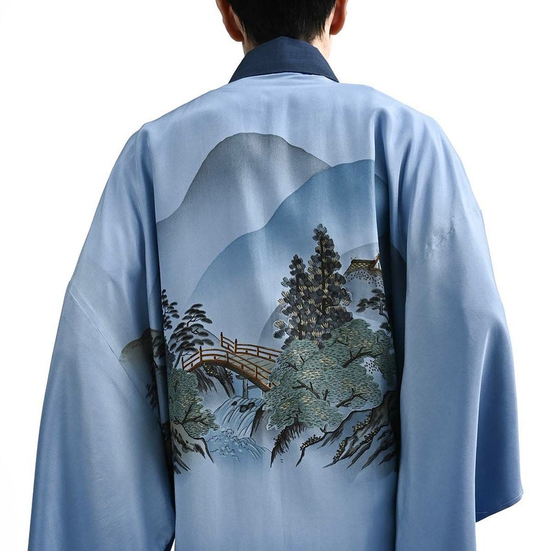 長襦袢 正絹 絵画調