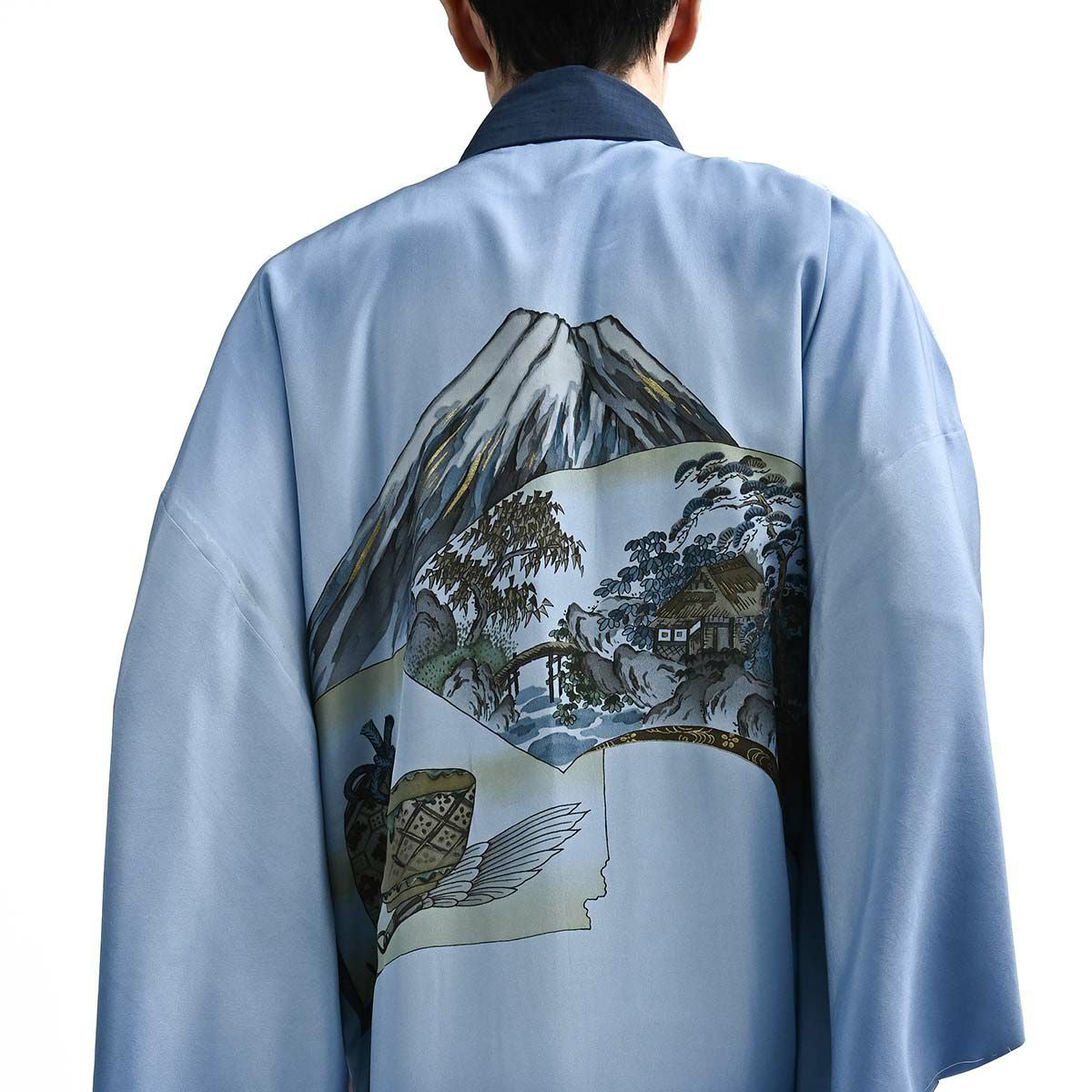 長襦袢 正絹 絵画調