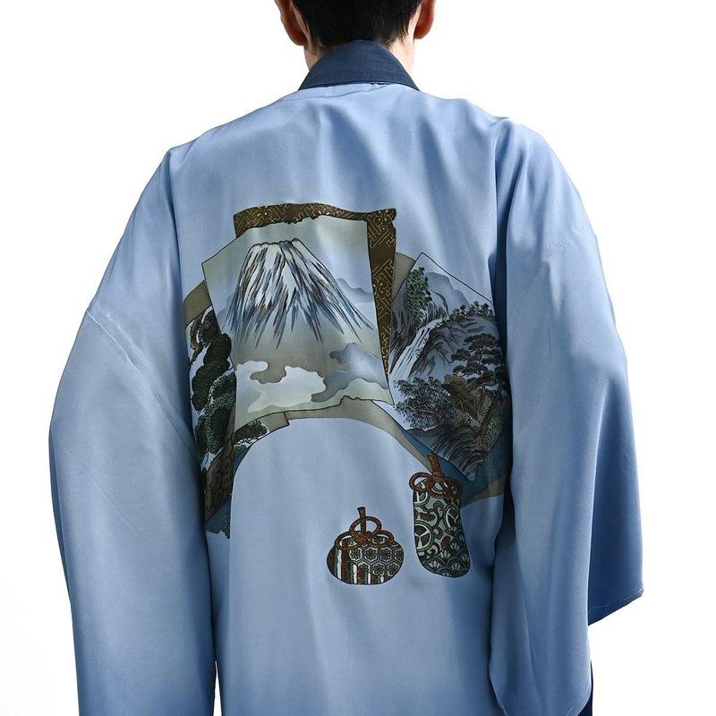 長襦袢 正絹 絵画調