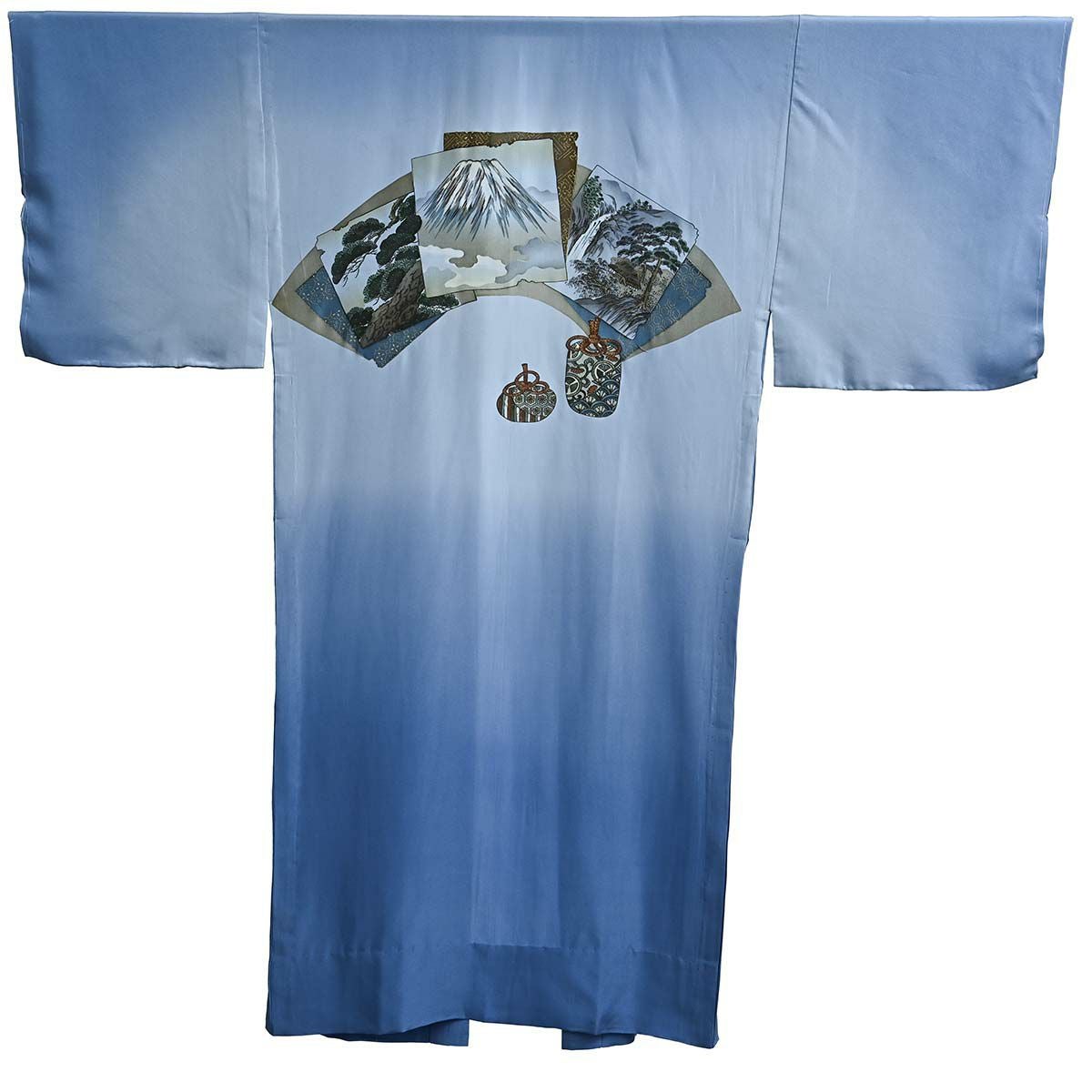 長襦袢 正絹 絵画調