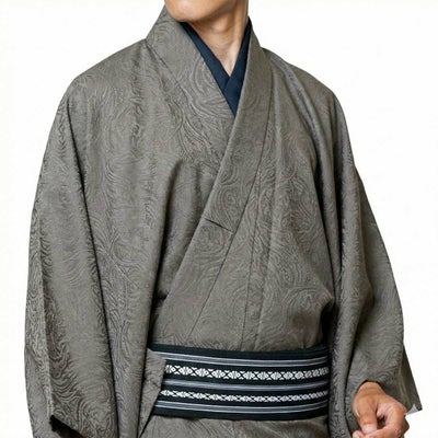 男着物 単衣 小紋 ペイズリー