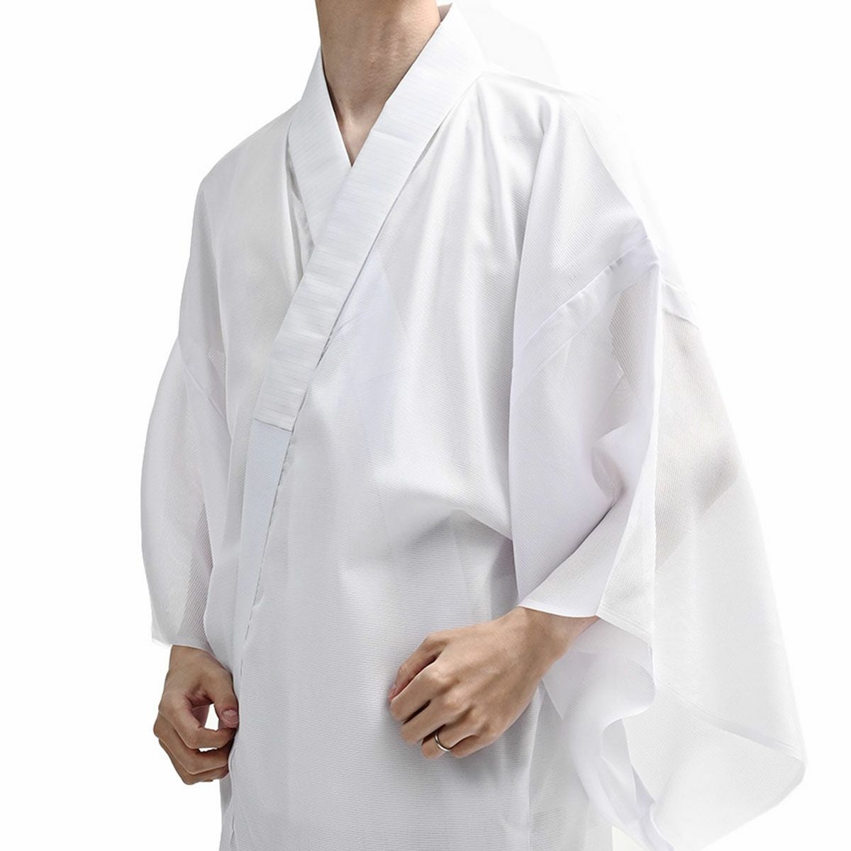 正絹 オーダー 襦袢 駒絽 夏用 白